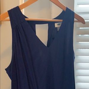 Dark blue flowy sleeveless dress